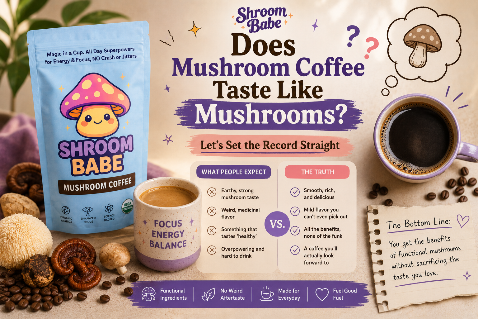 Does Mushroom Coffee Taste Like Mushrooms? Let's Set the Record Straight