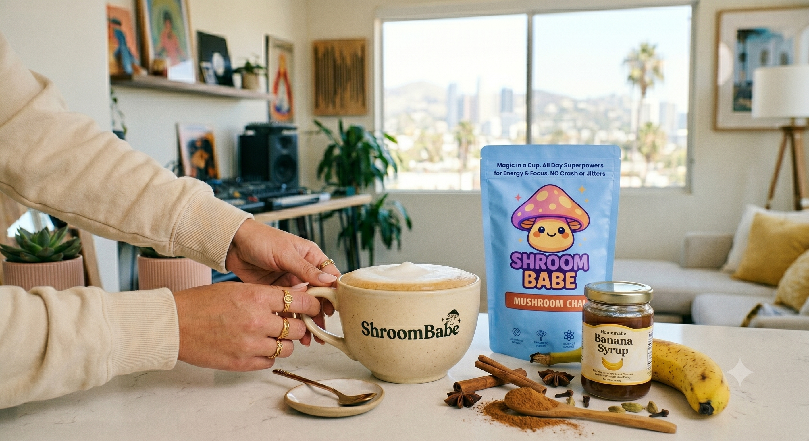 Banana chai latte